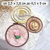 Нож "Пяльцы. Круглые с пионом", 8,5х9 см (ScrapMania)