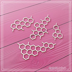 Чипборд "Соты", 6,1х3,1 см (СкрапМагия)