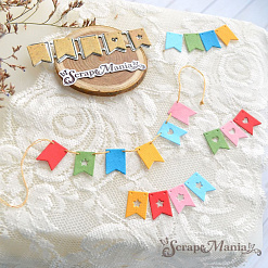 Нож "Гирлянда. Флажки праздничные", 1,2х1,5 см (ScrapMania)