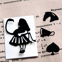 Нож "Алиса в Стране чудес", 6х4 см (Scrapfriend)