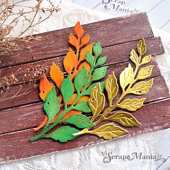 Нож "Веточка с широкими листьями", 4,2х9,3 см (ScrapMania)