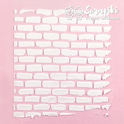 Трафарет "Кирпичная стена", 9х13,5 см (Scrapiki)
