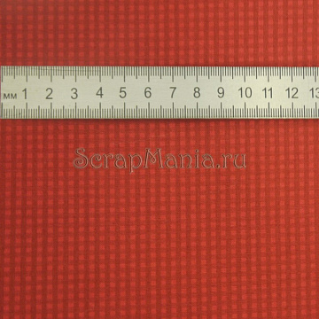Отрез ткани "Красная клетка" 50х110 см (Stoff)