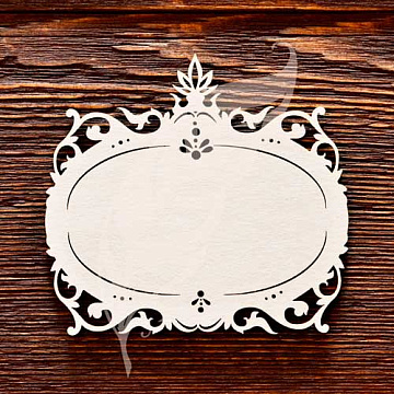 Украшение из чипборда "Рамка резная 5" (AL)