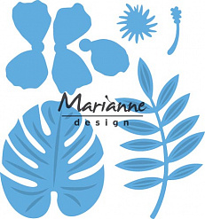Набор ножей для вырубки и тиснения "Гибискус и листья монстеры" (Marianne design)