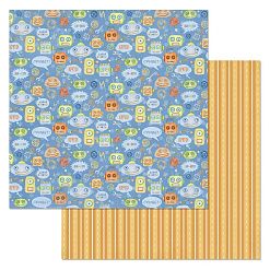 Набор бумаги 20х20 см "Роботы", 12 листов (ScrapMania)