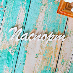 Украшение из чипборда "Паспорт 4" (ScrapКрым)