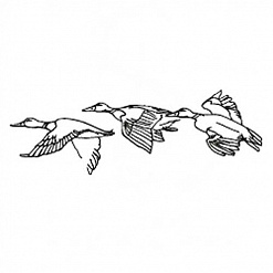 Штамп "Утки летят" (Студия "Елена")