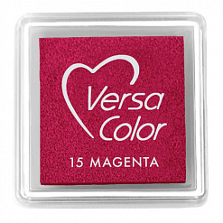 Подушечка чернильная пигментная Versacolor, размер 2,5х2,5 см, цвет маджента