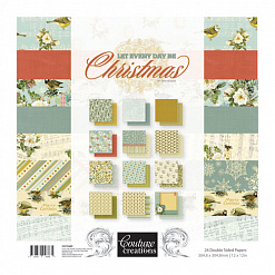 Набор бумаги 30х30 см "Let every day be Christmas", 24 листа (Couture Creations)