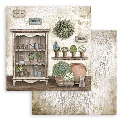 УЦЕНКА Бумага 30х30 см "Garden. House cupboard" (Stamperia)