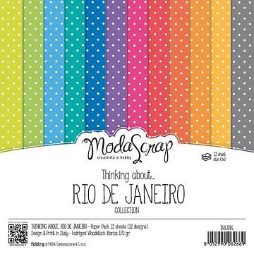 Набор бумаги 15х15 см "Thinking about…Rio De Janeiro", 12 листов (ModaScrap)