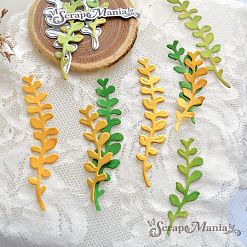 Нож "Сухие травки. Округлые листья", 1,8х7 см (ScrapMania)