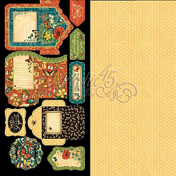 Набор высечек 15х30 см "Nature sketchbook. Этюды природы" (Graphic 45)