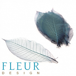 Скелетированные листья "Аквамарин", 10 шт (Fleur-design)
