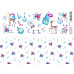 Лист с картинками 10х30 см "Новогодний декор. Голубой и фуксия" (ScrapMania)