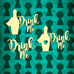 Набор украшений из чипборда "Drink Me" (Muscari)