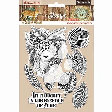 Резиновый штамп "Amazonia. Jaguar", 8,3х11,5 см (Stamperia)