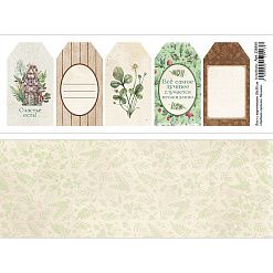 Лист с картинками 10х30 см "Грибное лукошко. Ярлыки" (ScrapMania)