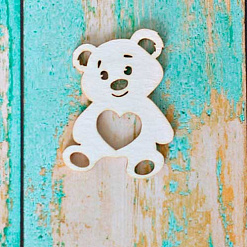 Украшение из чипборда "Мишка" (ScrapКрым)