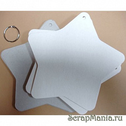 Заготовка для альбома из серого картона "Звезда" (Скрапклуб)