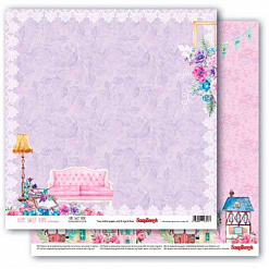 Набор бумаги 30х30 см "Home sweet home. Милый дом" на английском, 8 листов (ScrapBerry's)
