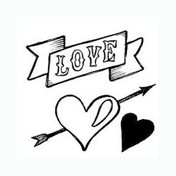 Штамп "Love", 2,5х5 см (Stamperia)