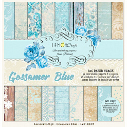 Набор бумаги 15х15 см "Gossamer blue", 36 листов (Lemon Craft)