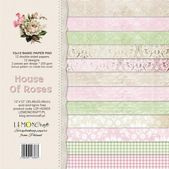 Набор бумаги 30х30 см "House of roses. Базовый", 12 листов (Lemon Craft)