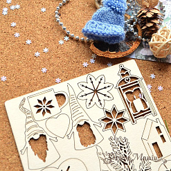 Чипборд "Новогодние гномы. Персонажи", 12х15 см (ScrapMania)