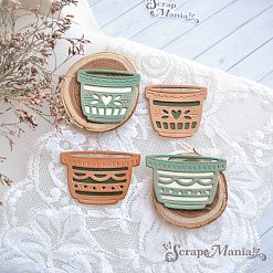 Нож "Цветочные кашпо. Круглые", 3,3х4,9 см (ScrapMania)
