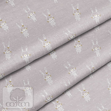 Отрез ткани 79х50 см "Зайки крошки" (Cotton)