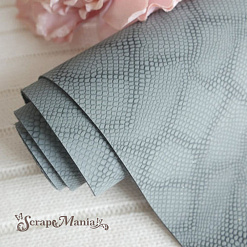 Отрез экокожи 30х70 см "Soft touch. Чешуя серая" (Pty Китай)