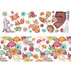 Лист с картинками 10х30 см "Лесные зверята" (ScrapMania)