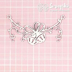 Чипборд "Гирлянда с бубенцами", 5,4х10 см (Scrapiki)