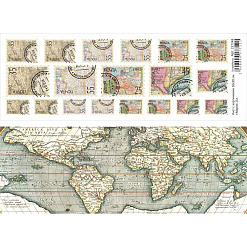 Лист с картинками 10х30 см "Марки 15" (ScrapMania)