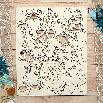 Чипборд "Алиса в сказке. Время" (ScrapMania)