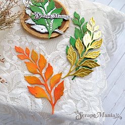 Нож "Веточка с широкими листьями", 4,2х9,3 см (ScrapMania)