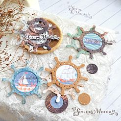 Нож "Рамка. Штурвал", 6х6 см (ScrapMania)