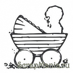 Штамп "Детская коляска" (Скрапклуб)
