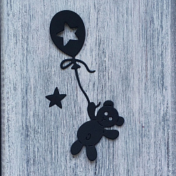 Нож "Мишка на шарике", 3,7х9 см (ArtScrap)