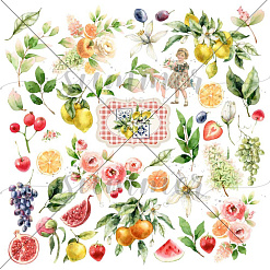 Набор бумаги 30х30 см "Вкус лета", 10 листов (Summer Studio)