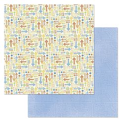 Набор бумаги 20х20 см "Роботы", 12 листов (ScrapMania)