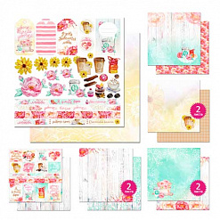 Набор бумаги 30,5х30,5 см "Любовь начинается с кофе", 9 листов (ScrapMania)
