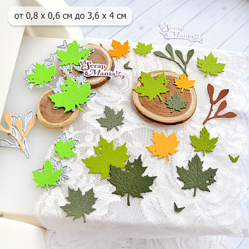 Нож "Листья клена", 3,6х4 см (ScrapMania)
