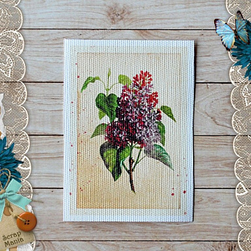 Тканевая карточка "Летняя феерия. Сирень" (ScrapMania)