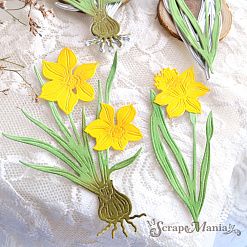 Нож "Первоцветы. Нарциссы", 7х10 см (ScrapMania)