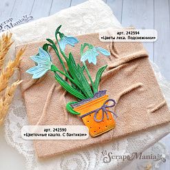 Нож "Цветы леса. Подснежники", 4,5х9,3 см (ScrapMania)