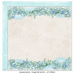 Бумага "Forget me not 04" (Lemon Craft)