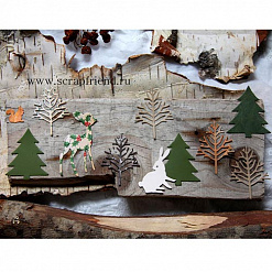 Нож "Машинка в лесу", 6х2,5 см (Scrapfriend)